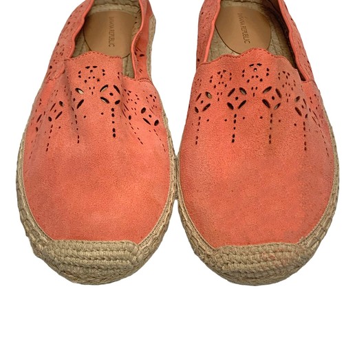 Alpargata plana de yute de gamuza coral Banana Republic para mujer talla 10 M nueva sin caja - Imagen 6 de 11