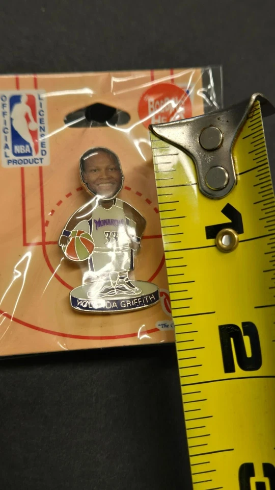 Yolanda Griffith Sacramento Monarchs WNBA Licensed Lapel Pin Bobbing Head Aminco - Image 4 of 4