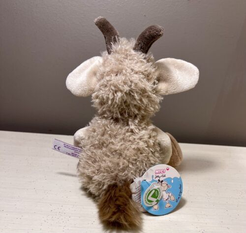 Peluche Nici Cabra Gustav Oveja Marrón Bronceado Esponjoso Alemania 12” Raro - Imagen 4 de 13