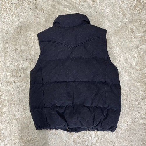 Gap Vest Mens Large Black Down Puffer Full Zip Wool Blend Pockets Winter Outdoor - Picture 11 of 11