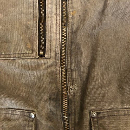 VTG Snap On Tools Insulated Quilted Distressed Canvas BlueJacket Coat Sz 2XL - Picture 11 of 18