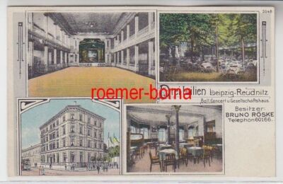 72667 multi-picture postcard Leipzig-Reudnitz ball and society house three lilies around 191