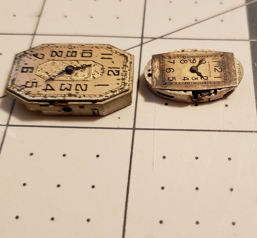 Movimientos de reloj vintage Waltham & Hamilton ROTOS - Imagen 2 de 7