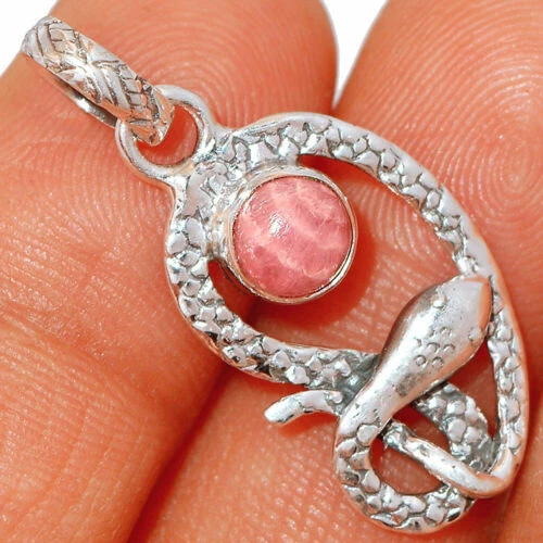 Collane e pendagli di lusso con gemme in argento sterling pietra principale rodocrosite