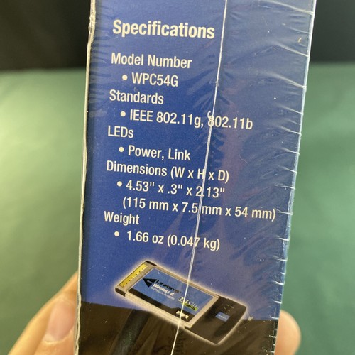 Linksys Wireless - G Notebook Adapter Model Number WPC54G - Picture 9 of 10