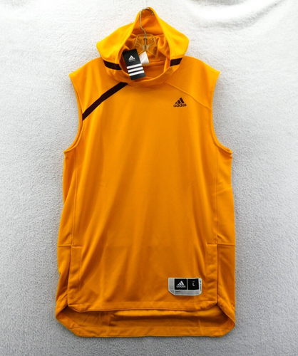 Sun Devils Mens Large Yellow Tank Hoodie Adidas Arizona State Athletic NCAA New