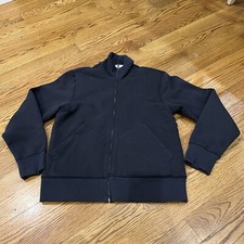 Eddie Bauer Jacket Women's Size L Full Zip Long Sleeve Hooded Sherpa Lined Black