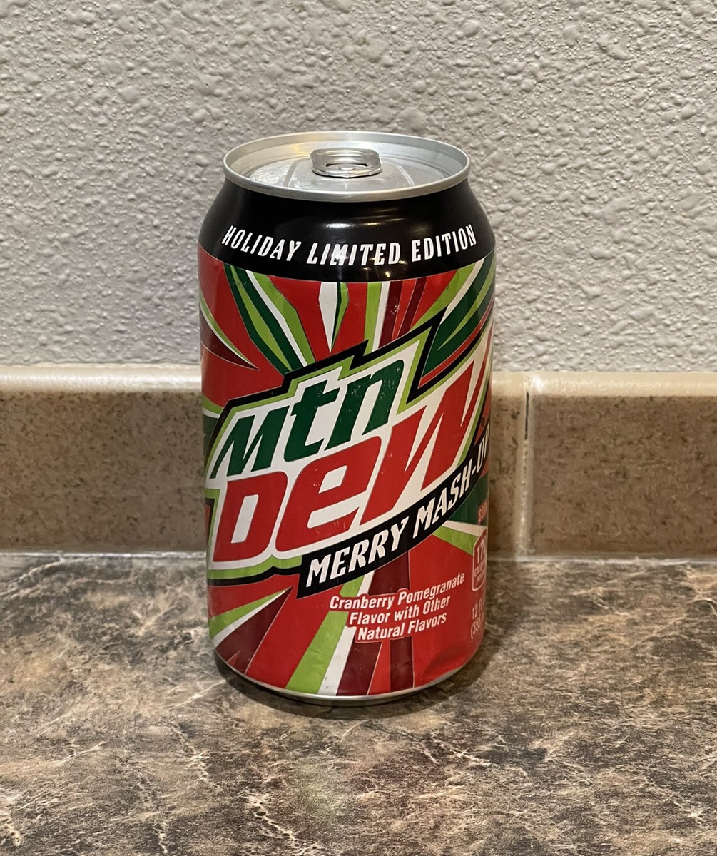 Mountain Dew Merry Mash Up FULL 12 oz Can (2019) Cranberry 