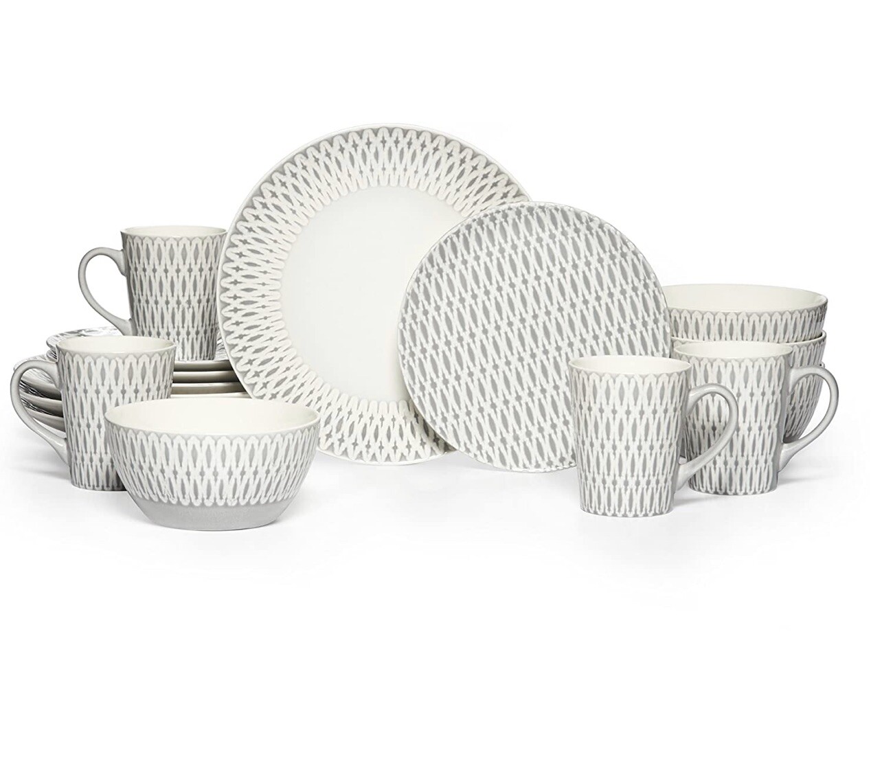 Gourmet Basics by Mikasa Aurora 16-piece Dinnerware Set, Gray