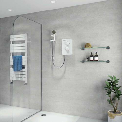 Gainsborough Slim Mono 8.5kW 9.5kW Electric Shower White Single Head Handset - Picture 2 of 7
