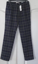 NWT - Men's PacSun Plaid Pull-On Jogger Pant, Size XS - Navy/Multi