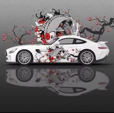 Koi Flower Design Jdm Decals For Cars Universal Fit Both Sides Koi Sakura Koi Flower Design Jdm Decals For Cars Universal Fit Both Sides Koi Sakura