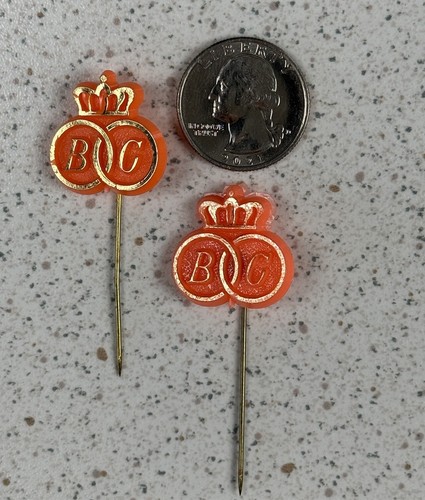 Lot of 2 Princess Beatrix & Claus Wedding 1965 Dutch Stick Pin Badge Pins 49526 - Picture 2 of 3