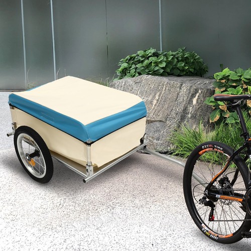 Bicycle Bike Cargo Trailer Steel Carrier Storage Cart Wheel Runner For Shopping