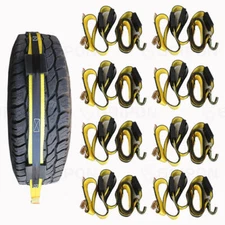 GRIPON (Pack of 8) 2inch x 10ft Over Tire Car Hauler Tie Down Straps with J Hook