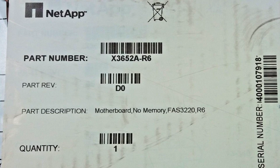 NetApp x3652a-r6 motherboard, no memory, FAS3220 R6 - Image 3 of 3