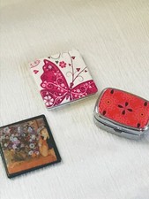 Gently Used Lot Two Small Pink & White Butter...
