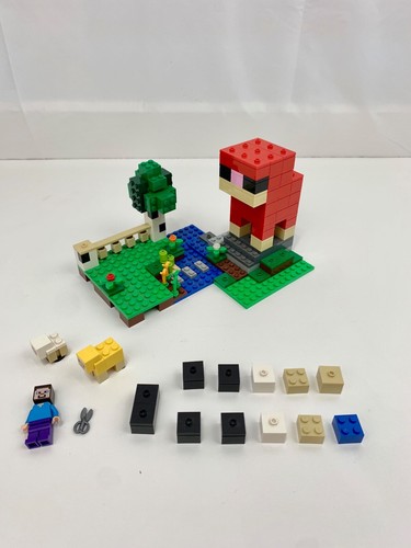 LEGO 21153 - Minecraft Die Wollfarm - 2019 - 99% vollständig! mit Minifiguren & Handbuch