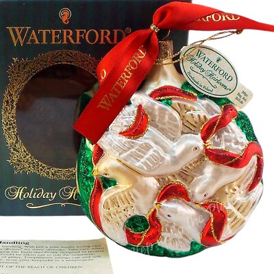 Waterford Crystal Holiday Heirlooms 4 Four CALLING BIRDS 12 Days Xmas ...