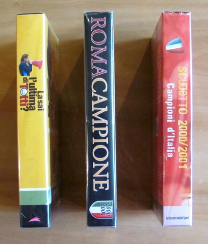 3 VHS - LA SAI L'ULTIMA DI TOTTI? + ROMA CAMPIONE + SCUDETTO 2000/01 Blister* - Picture 4 of 5