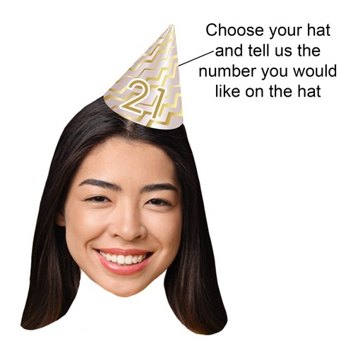 Personalised Face Bunting With Party Hat, Photo Banner CUTOUT Party Accessory - Picture 147 of 280