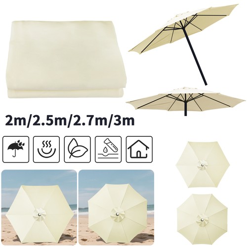 2M 2.5M 2.7M 3M Round Garden Replacement Fabric Parasol Umbrella Cover 6/8 Arm - Picture 24 of 115