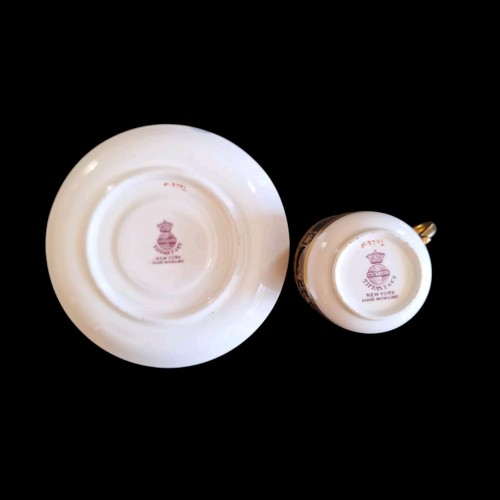 Antique Minton Made For Tiffany& Co Colbat Blue Gold Encrusted Demitasse - Picture 10 of 16