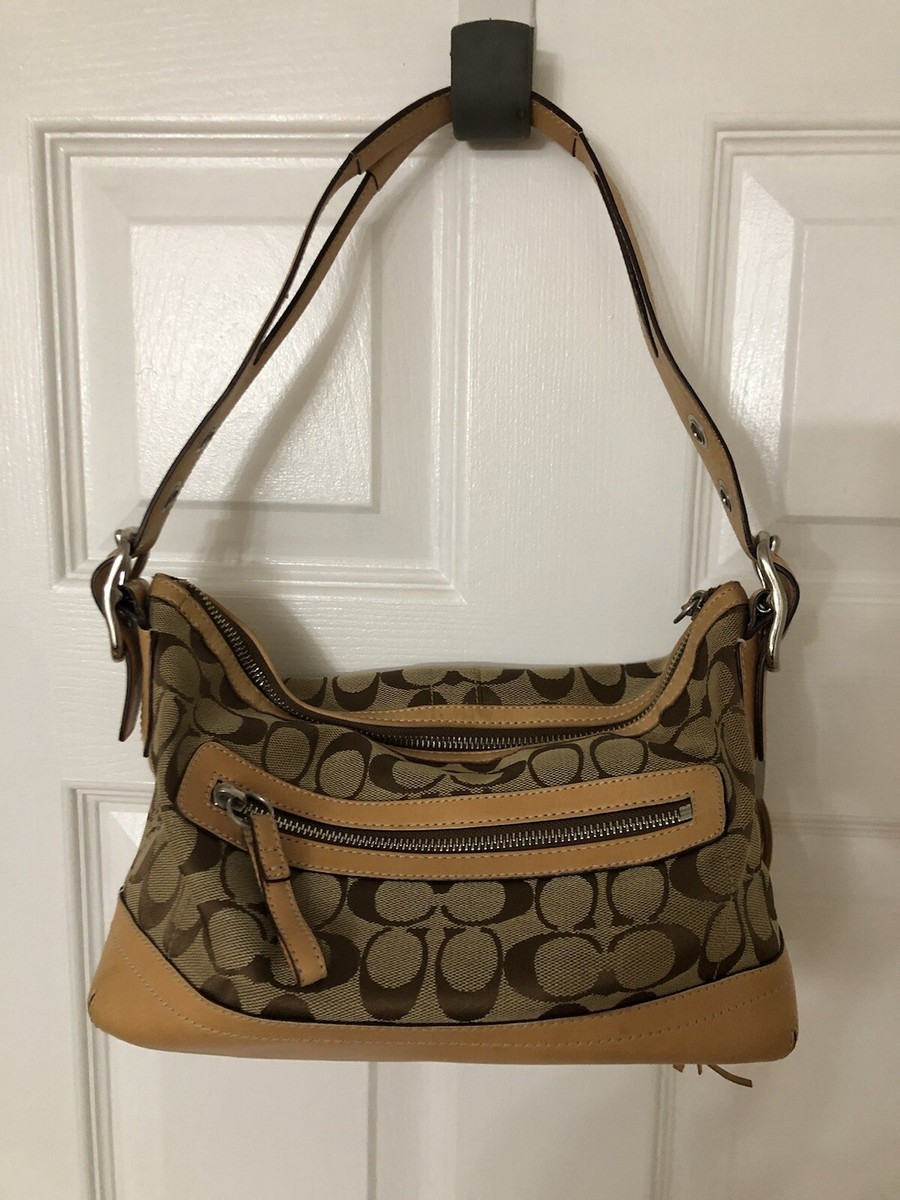 【美品】 old coach shoulder bag COACH Old Coach Shoulder Bag Crossbody Dark Beige Women