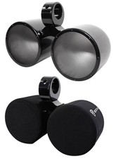Rockville DMAC80B Dual 7.7" Black Aluminum Wakeboard Tower Speaker Pods Covers