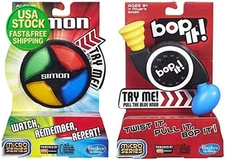 Simon Micro Series Game and Bop It Micro Series Game Handheld Bundle
