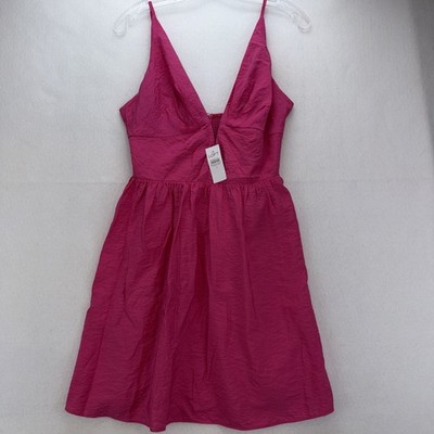 Loft Lately Mini Dress Vibrant Pink Slip Dressy Party Fun Glam Cocktail Sz 4 NWT