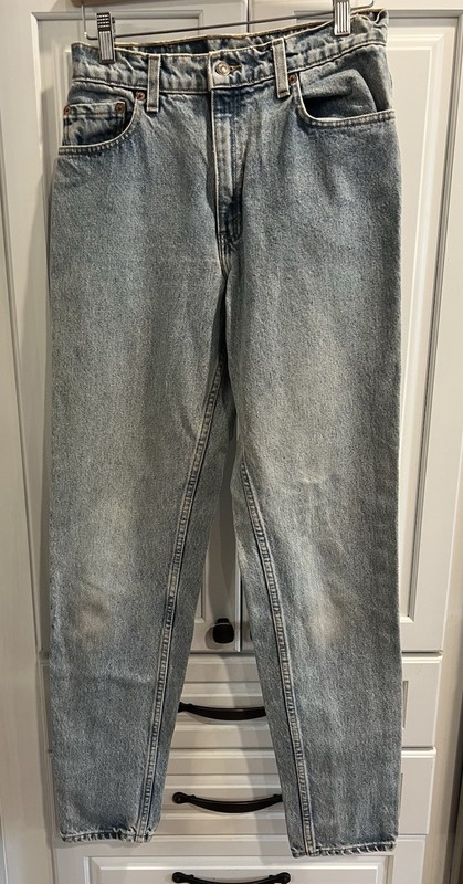 Vintage Levi’s 550 Blue Jeans Relaxed Fit Tapered Leg 100% Cotton Size 9 Long