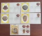 Set Of 5 Pueblo Indian Pottery Colorano First Day Covers- 1977