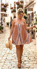 Spell & The Gypsy Sienna Strappy Mini Trapeze Swing Dress XXL AU 16 18 20 BNWT