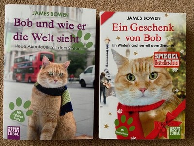 2x Buch Katze Bob James Bowen Bestseller Streuner