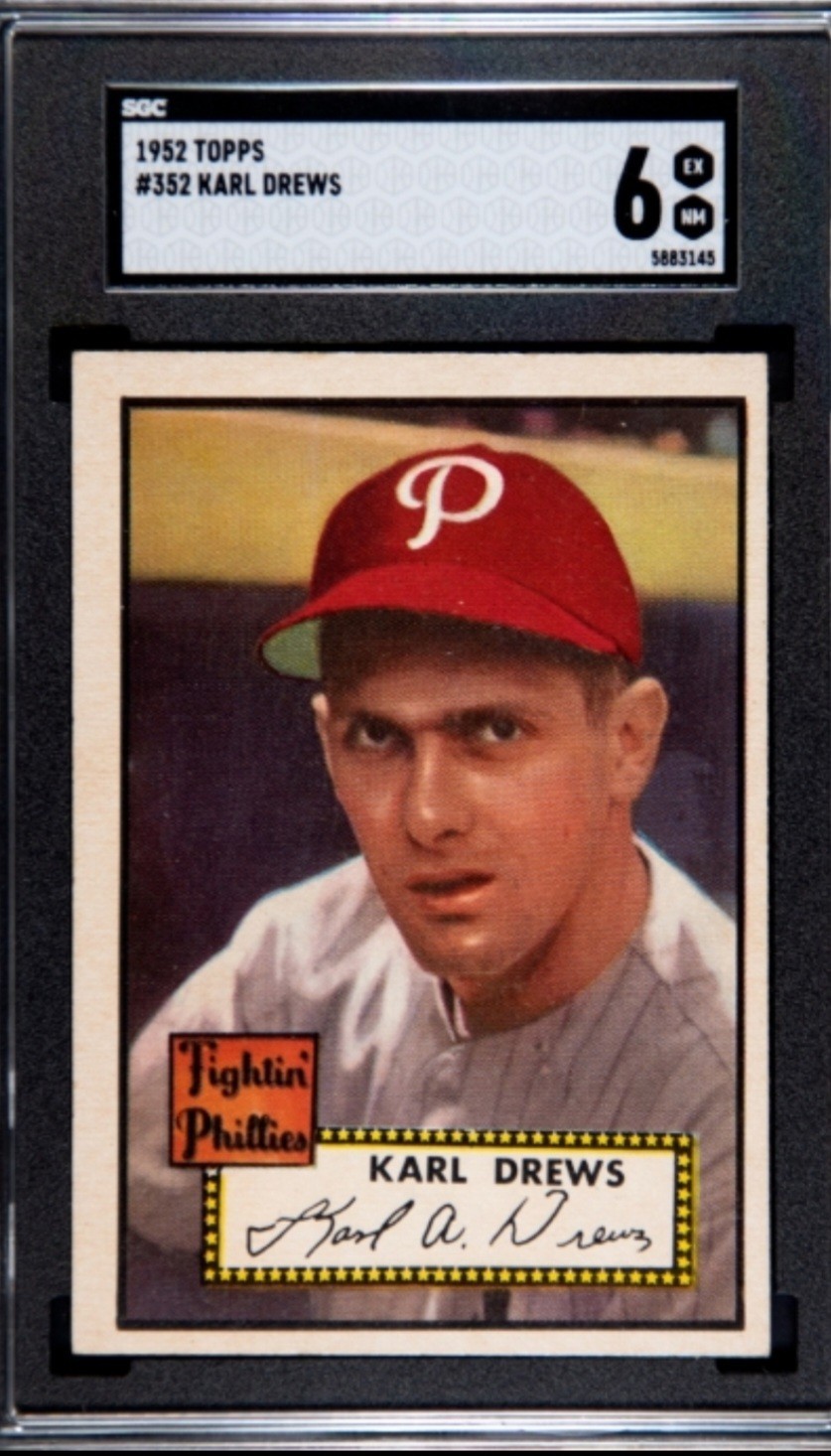 1952 Topps Karl Drews High #352 Graded SGC 6