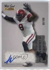 2022 Wild Card MATTE Auto Silver - Silver Foil 68/100 Perrion Winfrey Auto ux1