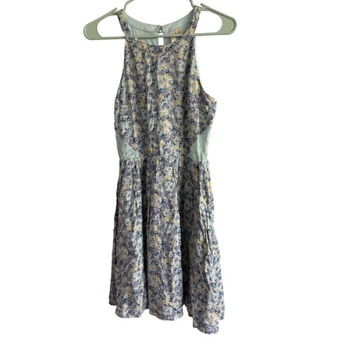 Disney Floral Lace Trim Dress - Sleeveless Party Casual Sundress - Kids Size - Picture 2 of 7