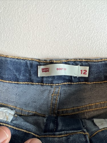 Levi's Girls' High-Rise Bootcut Jeans Size 12 medium wash adj waist - Picture 3 of 8