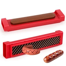 Hot Dog Cutter Tool - Pop-Out Hot Dog Slicer Criss Cross, Stainless Steel Bla...