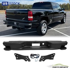 Black Rear Bumper Assembly W Side Steps For 1999-2006 Chevy Silverado 1500 Black Rear Bumper Assembly W Side Steps For 1999-2006 Chevy Silverado 1500