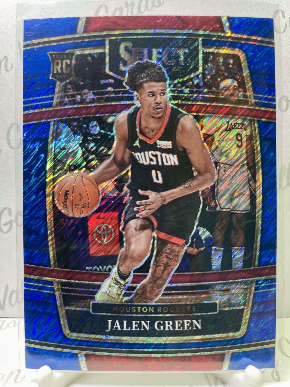 2021-22 Select Blue Shimmer Prizm #7 Jalen Green Rookie RC Houston Rockets