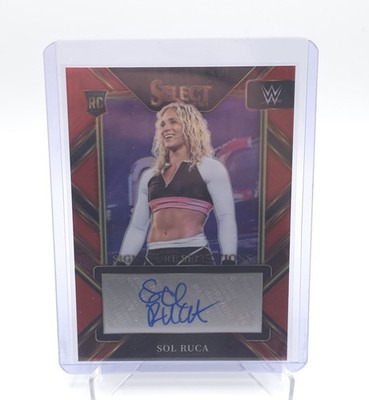 2023 Panini Select WWE Signatures Red Sol Ruca/49 Rc Rookie Auto