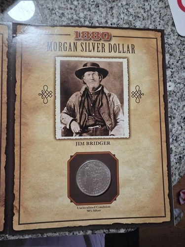 1880 BU/UNC Morgan Silver Dollar - PCS LEGENDS OF THE WEST, "Jim Bridger"