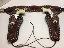 Hubley Colt 45 Cap Gun Holster NOS Wooden Bullets Beautiful