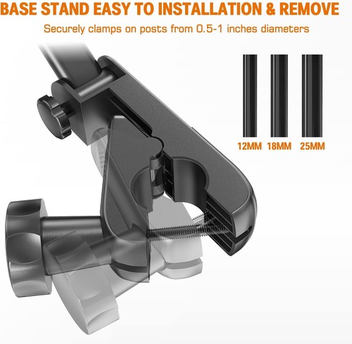 Tablet Holder for Microphone Stand, Mic Music Stand black - Picture 5 of 7