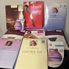 vintage pantyhose / stockings lot 10 Pairs Spanx Leggs Hanes Jaclyn Smith Mix