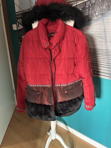 Winterjacke Desigual Größe 42 Rot Mit Kapuze - Bild 1 von 5