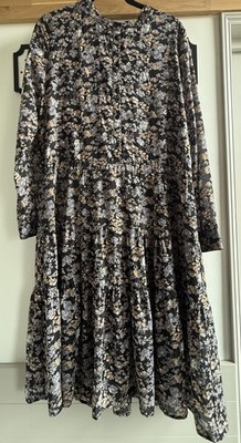 NEW SOFIE SCHNOOR Ditsy Floral Long Sleeve Button Up Shirt Dress Size Medium 
