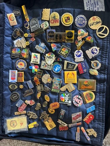 Rare Olympic Broadcaster Media Pins Lot NBC CNN CBS ABC Sports Atlanta 1996 Naga - product listing photo
